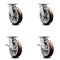 Service Caster 8 Inch Kingpinless Poly on Polyolefin Wheel Swivel Caster Set with 2 Brakes SCC SCC-KP30S820-PPUR-2-SLB-2 - alternate 1